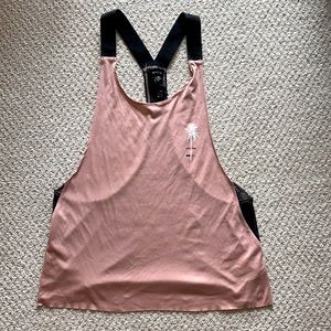 Hurley Pink/Black Racerback Sports Top (XS)